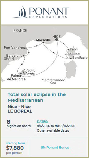 Ponant Eclipse Cruise - Nice